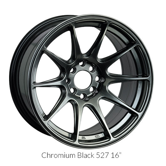 XXR 527 wheel in Chromium Black - front face view