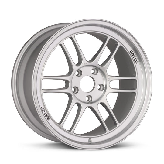 Enkei RPF1 wheel in Silver - front face view