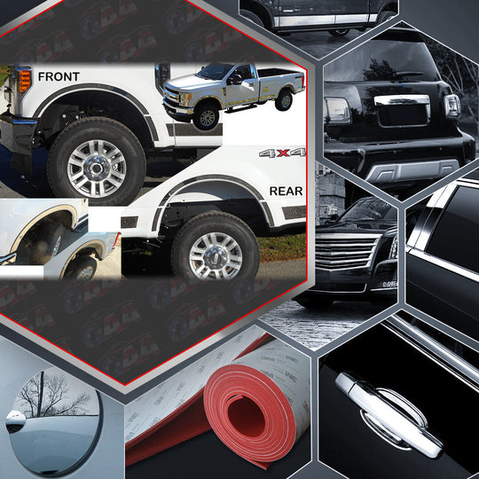 10pcs Stainless Steel Wheel Well Accent Trim — 17-22 Ford F-250,F-350 Super Duty — primary product image
