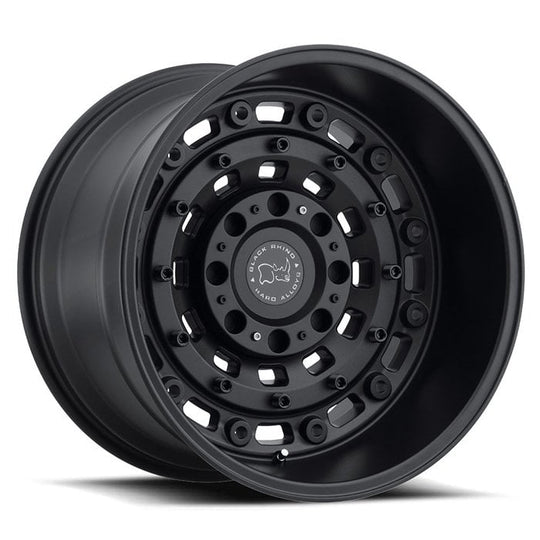 Black Rhino Arsenal wheel in Textured Matte Black - front face view