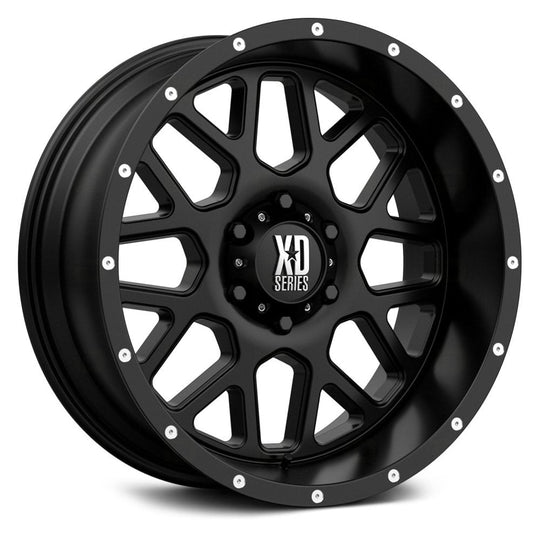 XD Series XD820 Grenade wheel in Satin Black - front face view
