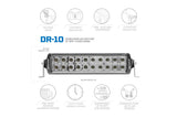 10 in. Dual Row LED Combo Spot Flood Light Bar — Universal — product image 2