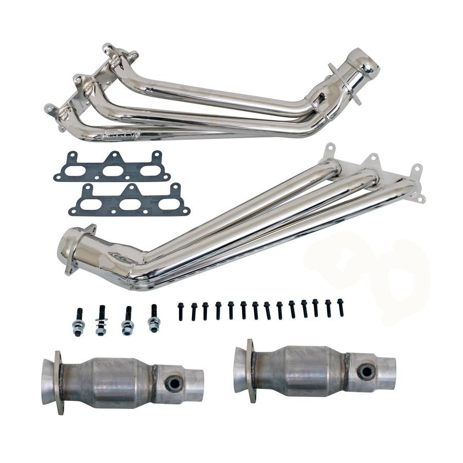 1-5/8 Long Tube Headers W/Cats System (Chrome) — 10-11 Chevy Camaro V6 — primary product image