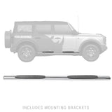 10473PS 73 in. Long 1000 Series Side Step Boards Only — 18-24 Jeep Wrangler, 21-24 Ford Bronco — product image 2