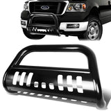 04-16 Ford F150 06-08 Lincoln Mark LT Bull Bar w/Skid Plate - Stainless Steel - Black — primary product image