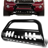 05-15 Toyota Tacoma Bull Bar w/Skid Plate - Stainless Steel - Black — primary product image