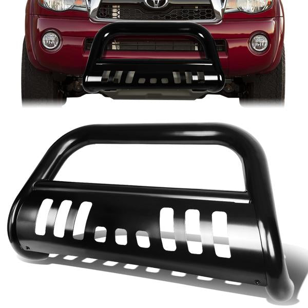 05-15 Toyota Tacoma Bull Bar w/Skid Plate - Stainless Steel - Black — primary product image