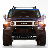 07-14 Toyota FJ Cruiser Bull Bar w/Skid Plate - Stainless Steel - Black — product image 6