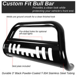 07-14 Toyota FJ Cruiser Bull Bar w/Skid Plate - Stainless Steel - Black — product image 8