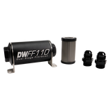 10AN, 5 micron, 110mm In-line fuel filter kit — Universal — primary product image
