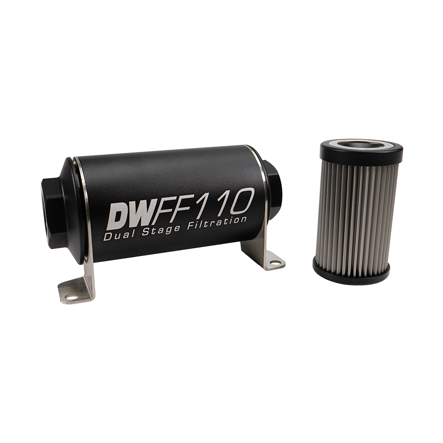 10AN Female, 40 Micron, 110mm In-Line Fuel Filter Kit — Universal — primary product image