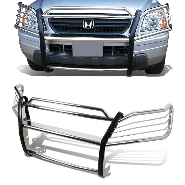 03-08 Honda Pilot Brush Grille Guard - Stainless Steel — primary product image
