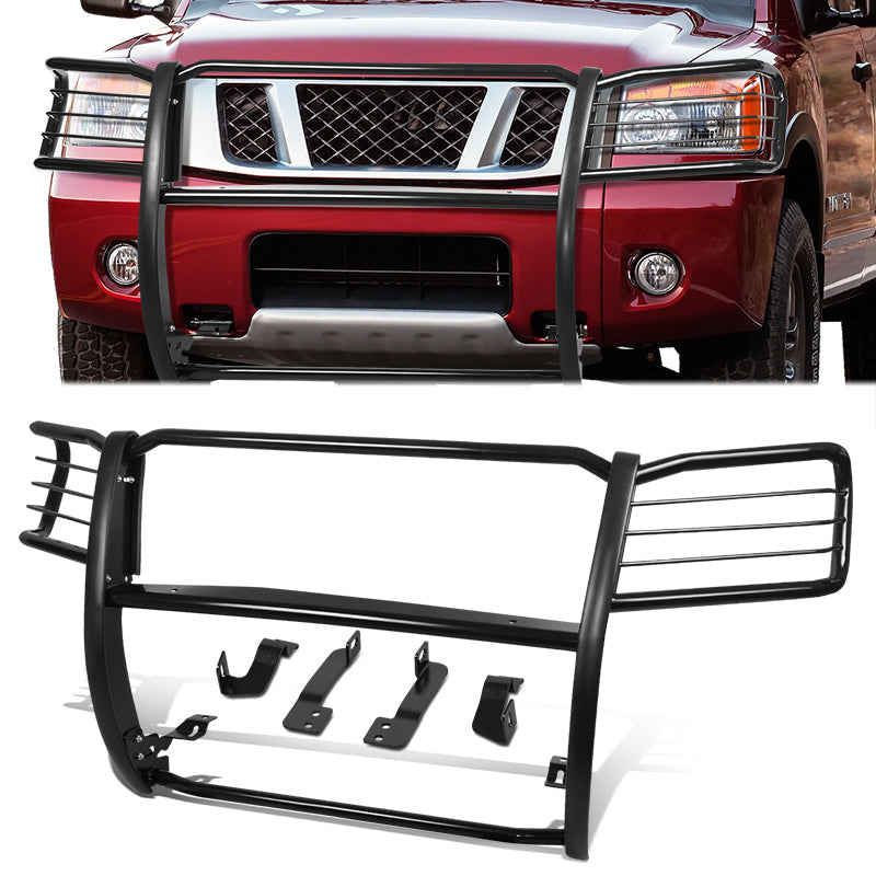 04-15 Nissan Titan Armada Brush Grille Guard - Steel - Black — primary product image