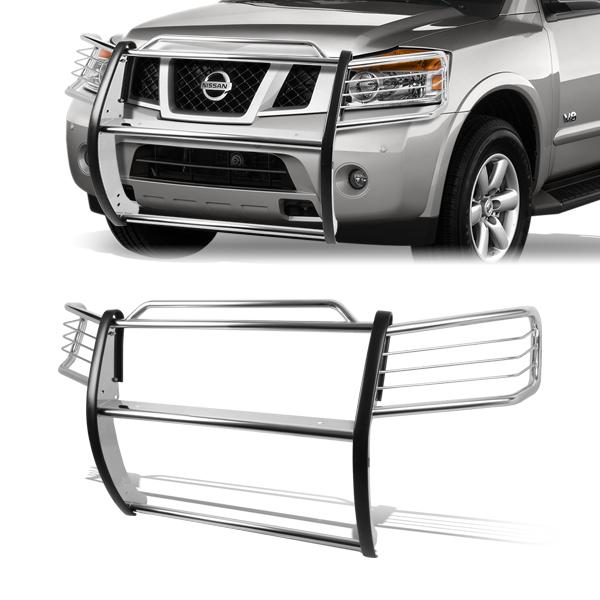 04-15 Nissan Titan Armada Brush Grille Guard - Stainless Steel — primary product image