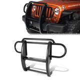 07-17 Jeep Wrangler Brush Grille Guard - Steel - Black — primary product image