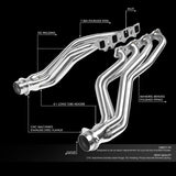 03-07 Dodge Ram 1500 5.7L 2WD 4-1 Long Tube Exhaust Headers - Stainless Steel — product image 2