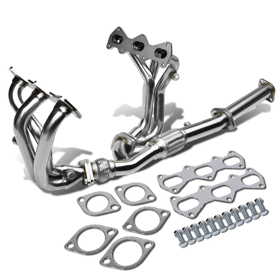07-08 Hyundai Tiburon 2.7L V6 Exhaust Header w/O2 Sensor Bungs - Stainless Steel — primary product image