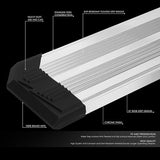 10 in. Wide Pleated Step Bar Running Boards — 19-21 Silverado Sierra Crew Cab — product image 2