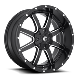Fuel Maverick D538 wheel in Matte Black & Milled - angle view