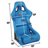 1 Piece Large Alcantara Fabric Prisma Fixed Bucket Racing Seat — Universal — product image 8