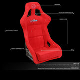 1 Piece Large Alcantara Fabric Prisma Fixed Bucket Racing Seat — Universal — product image 2