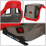 1 Piece Large Alcantara Fabric Prisma Fixed Bucket Racing Seat — Universal — product image 6
