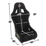 1 Piece Medium Alcantara Prisma Ultra Fixed Bucket Racing Seat — Universal — product image 8