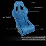 1 Piece Medium Alcantara Prisma Ultra Fixed Bucket Racing Seat — Universal — product image 2