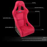 1 Piece Medium Alcantara Prisma Ultra Fixed Bucket Racing Seat — Universal — product image 2