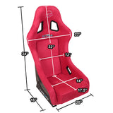 1 Piece Medium Alcantara Prisma Ultra Fixed Bucket Racing Seat — Universal — product image 5