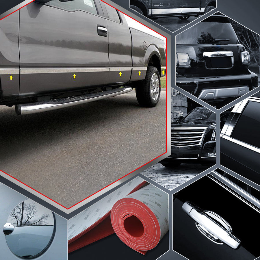 10pcs Stainless Steel Body Molding Insert Trim Kit — 04-08 Ford F-150 — primary product image