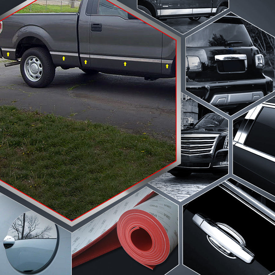 10pcs Stainless Steel Body Molding Insert Trim Kit — 04-08 Ford F-150 — primary product image