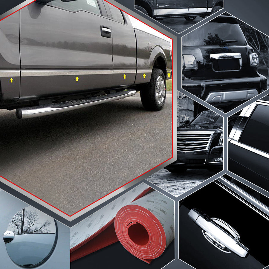 10pcs Stainless Steel Body Molding Insert Trim Kit — 09-14 Ford F-150 — primary product image