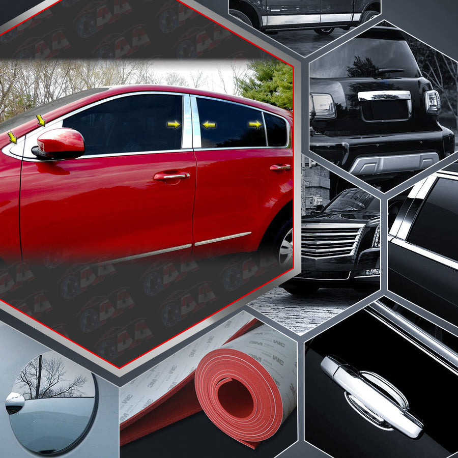 10pcs Stainless Steel Pillar Post Trim — 17-22 Kia Sportage — primary product image
