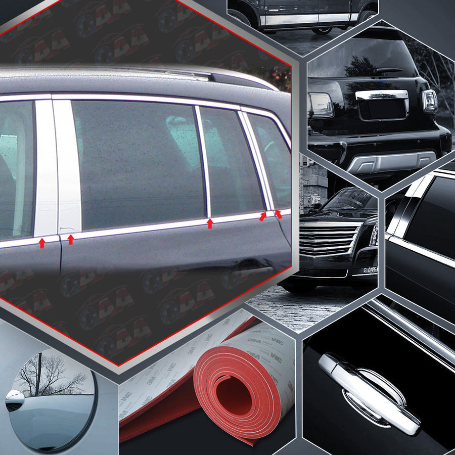 10pcs Stainless Steel Pillar Post Trim — 09-17 Volkswagen Tiguan, 17-18 Tiguan Limited — primary product image