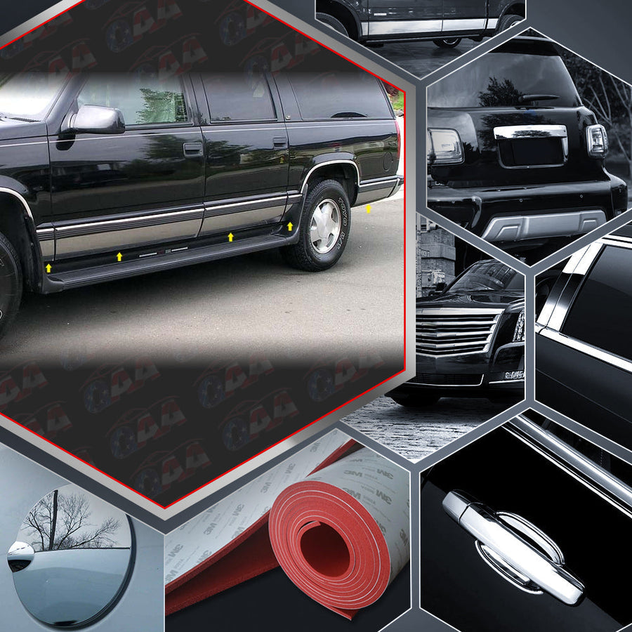10pcs Stainless Steel Rocker Panel Trim — 92-99 Chevy Suburban — primary product image
