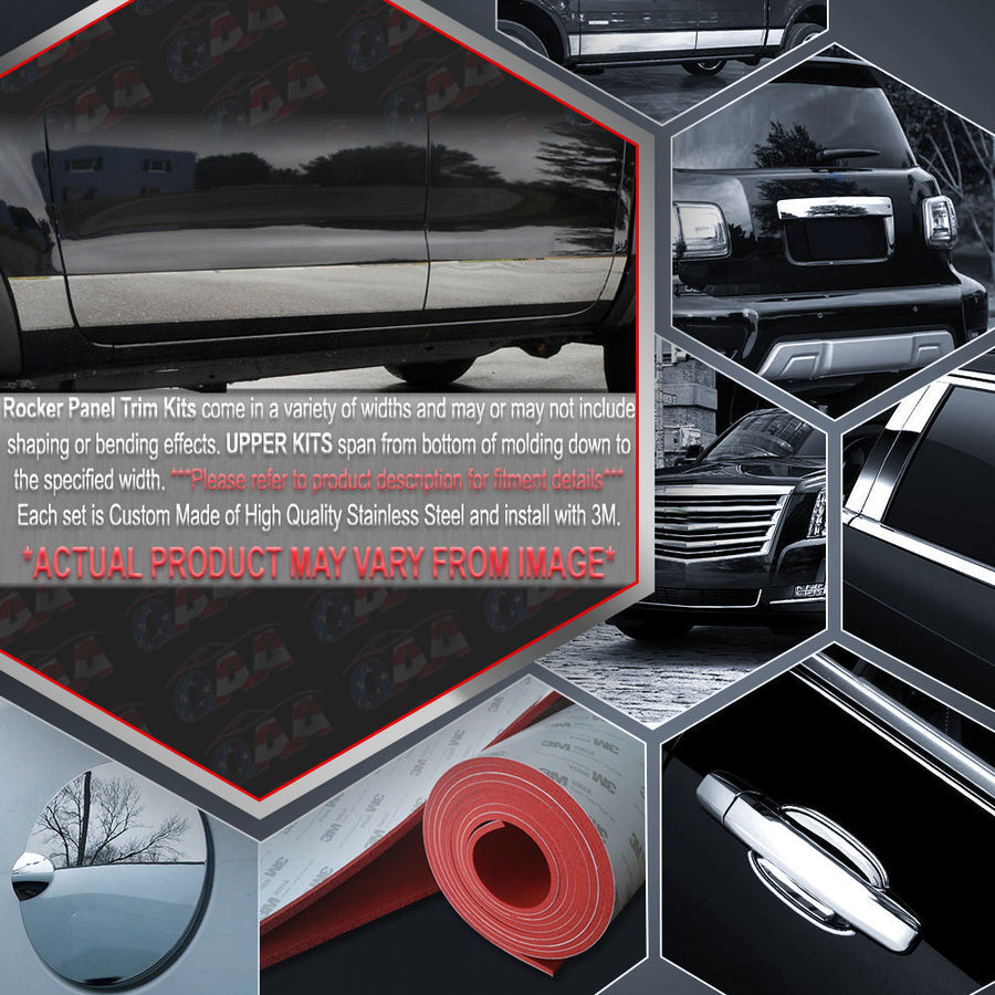 10pcs Stainless Steel Rocker Panel Trim, Upper Kit — 94-01 Dodge Ram — primary product image