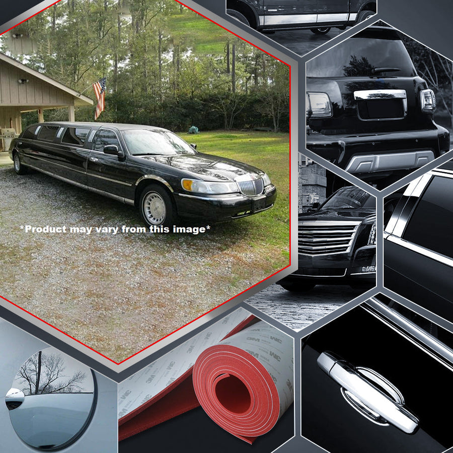 10pcs Stainless Steel Rocker Panel Trim, Lower Kit — 98-11 Lincoln Town Car — primary product image