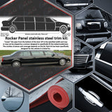 10pcs Stainless Steel Rocker Panel Trim — 06-11 Cadillac DTS, 00-05 DeVille Limousine 46 in. — primary product image