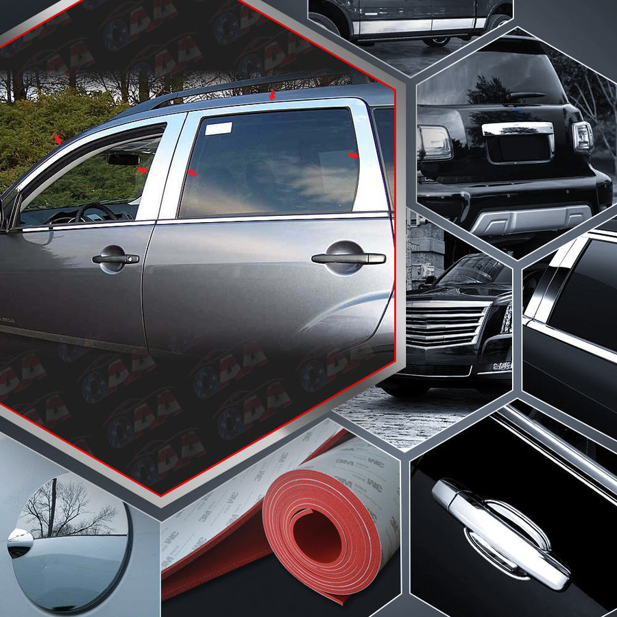 10pcs Stainless Steel Window Trim Package — 07-09 Mitsubishi Outlander — primary product image