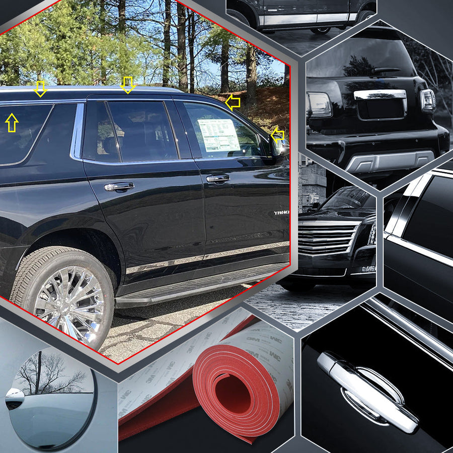 10pcs Stainless Steel Window Trim Package — 21-23 Chevy Tahoe — primary product image