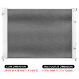 1-Row Performance Aluminum Radiator — 05-08 Chrysler 300, 06-08 Dodge Charger, 05-08 Magnum — product image 6