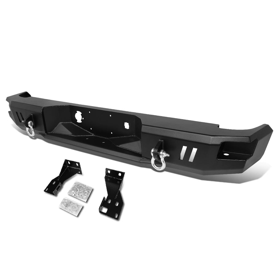 07-13 Chevy Silverado GMC Sierra 1500 Rear Step Bumper w/D-Ring Shackles - Heavy Duty Steel — primary product image