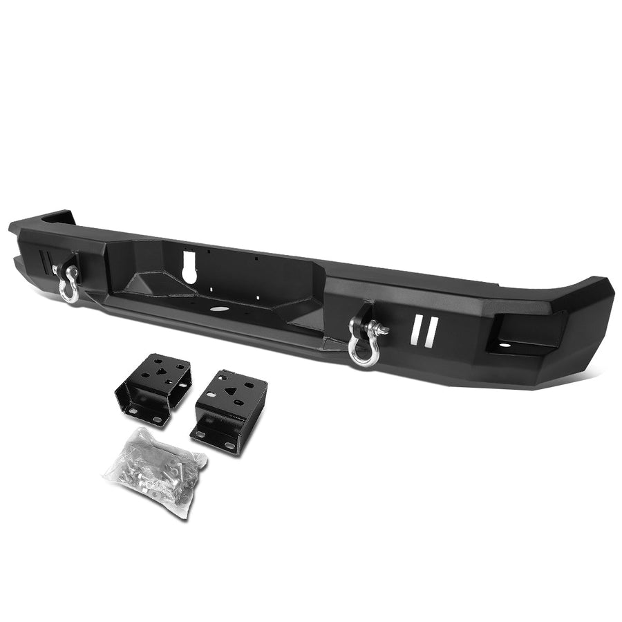 09-18 Dodge Ram 1500 2500 3500 Rear Step Bumper w/D-Ring Shackles - Heavy Duty Steel — primary product image