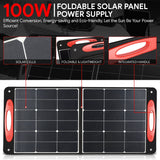 100W Foldable Solar Panel — Comes with USB-A, USB-C Output Ports — product image 2
