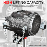 1 Ton 2204 lbs Transmission Floor Jack — 33.2 in.-69.6in. Lifting Range — product image 4