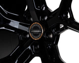 Vossen HF-5 wheel in Gloss Black - front face view
