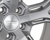 Vossen HF-5 wheel in Satin Silver - front face view