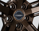 Vossen HF-5 wheel in Satin Bronze - front face view