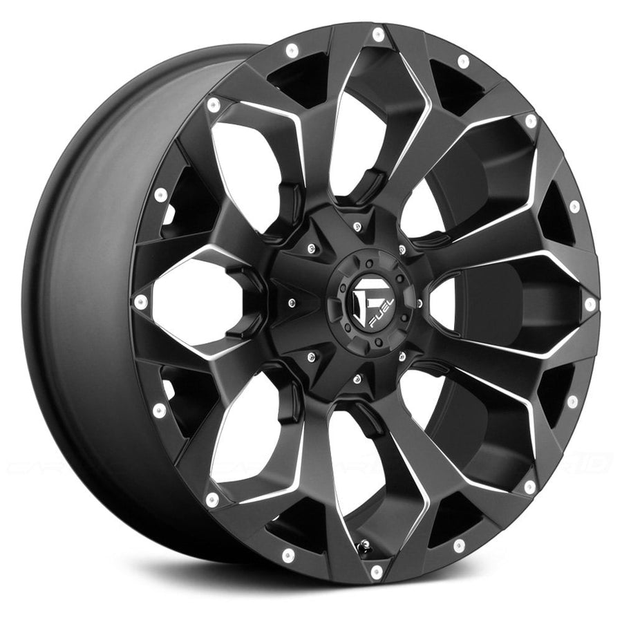 Fuel Assault D546 wheel in Matte Black Milled - front face view